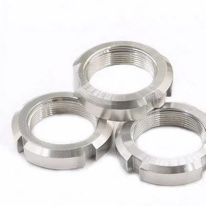 Гайка круглая шлицевая 1х5х6х25х20 M10 AISI-316 DIN 1804